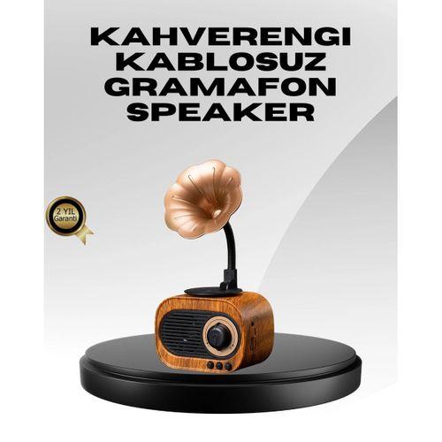 Kablosuz Retro Radyo Hoparlör 5w Güçlü Ses Usb Hafıza Kart Destekli