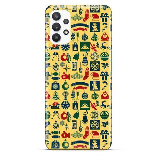 Samsung Galaxy A32 Kılıf Yılbaşı Süsleri (12) Koruyucu Silikon