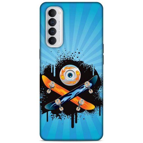 Lopard Oppo Reno 4 Pro Uyumlu Kılıf Tattoo's (13) Silikon Kap Snowboard