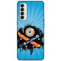 Lopard Oppo Reno 4 Pro Uyumlu Kılıf Tattoo's (13) Silikon Kap Snowboard