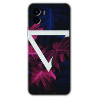 Vivo Y15s Kılıf HD Desen Baskılı Arka Kapak - Mekanik Yaprak + Kırılmaz Cam