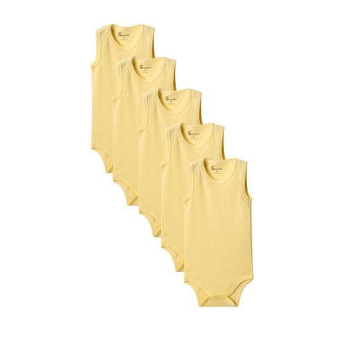 Sarı Askılı Body Zıbın 2-7 YAŞ Çocuklar İçin (5 ADET) Alttan Çıtçıtlı Özel Gereksinimli-D