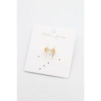 Taşlı Kıkırdak Küpe - Altın