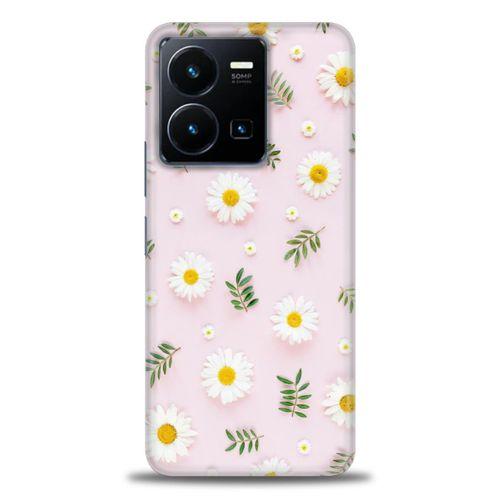 Xiaomi Redmi Note 12 5G Kılıf HD Baskılı Kılıf - Papatyalar + Tam Ekran Koruyucu