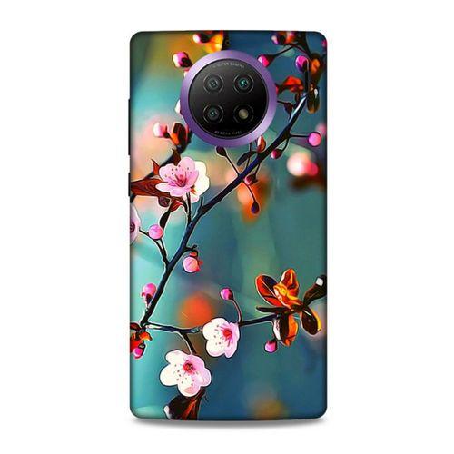 Lopard Xiaomi Redmi Note 9 5g Uyumlu Kılıf Bahar (45) Liquid Air Kılıf Beyaz Pembe Çiçek