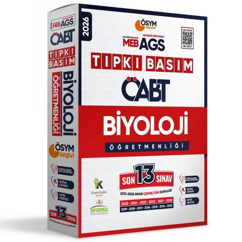2026 MEB-AGS ÖABT Biyoloji Öğretmenliği ÖSYM Tıpkı Basım 13lü Deneme Paketi Türkiye Geneli