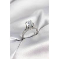 Gümüş Renk Tek Taş Model Zirkon Taşlı Kadın Yüzük