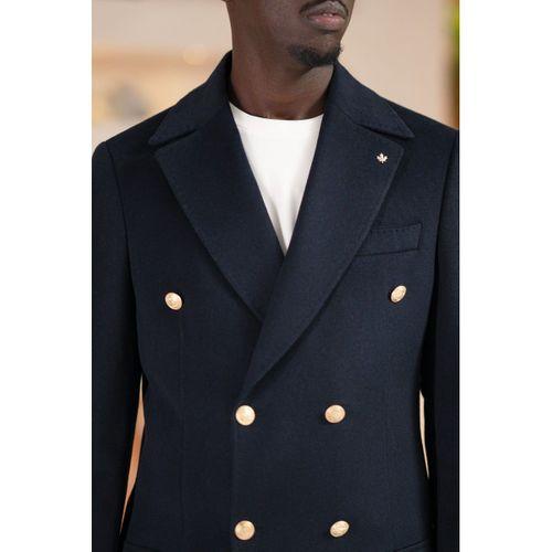 Paul Martin İtalyan Yaka Yünlü Kruvaze Kaşe Kaban