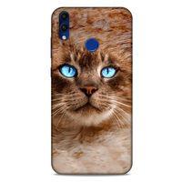 Lopard Huawei Honor 8C Uyumlu Kılıf Kediler (41) Tank Kılıf Haşin Mavi Göz