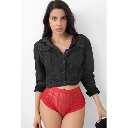 Kırmızı Kadın Çizgili Külot Veronica-k1009