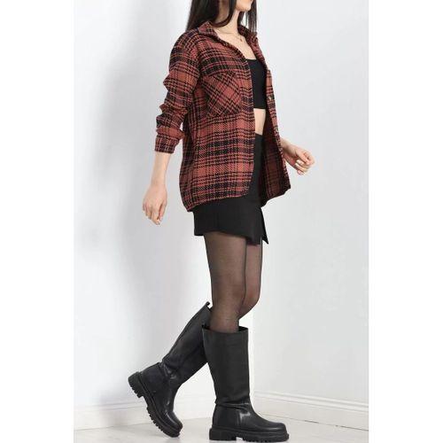pilelistore Çift Cep Oduncu Gömlek Tarçın