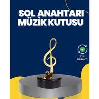 Altın Sol Anahtarı Müzik Kutusu Döner Mekanizmalı