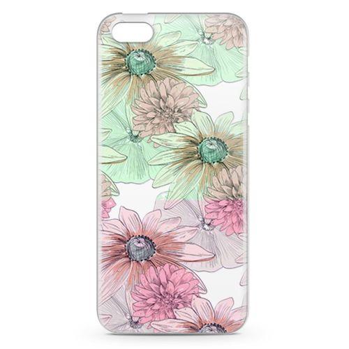 Apple iPhone SE Kılıf Alman Papatyası Arka Kapak Koruma Desenli Full Koruyucu