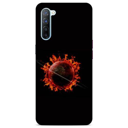 Lopard Oppo Reno 3 Uyumlu Kılıf FireX (47) Crystal Flex Kılıf Satürn Ateşi