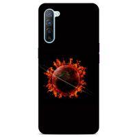 Lopard Oppo Reno 3 Uyumlu Kılıf FireX (47) Crystal Flex Kılıf Satürn Ateşi