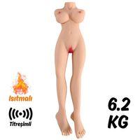 Riley - İskeletli Yarım Realistik Manken Anal Vajina Çift Girişli Isıtmalı Titreşimli Mastürbatör 6.2 KG