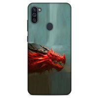 Samsung Galaxy M11 Kılıf Dragons (17) Tasarım Kılıf Siyah Boynuzlu Ejderha