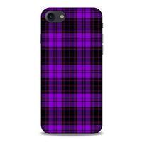 Apple Iphone 8 Uyumlu Kılıf Mor Delisi (12) Koruyucu Silikon Kareli