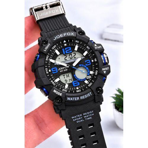 Joefox Digital Ve Analog 2 Yıl Garantili Kronmetre+Takvim+Alarm+Aydınlatma Erkek Kol Saati JOE.S2