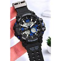 Joefox Digital Ve Analog 2 Yıl Garantili Kronmetre+Takvim+Alarm+Aydınlatma Erkek Kol Saati JOE.S2