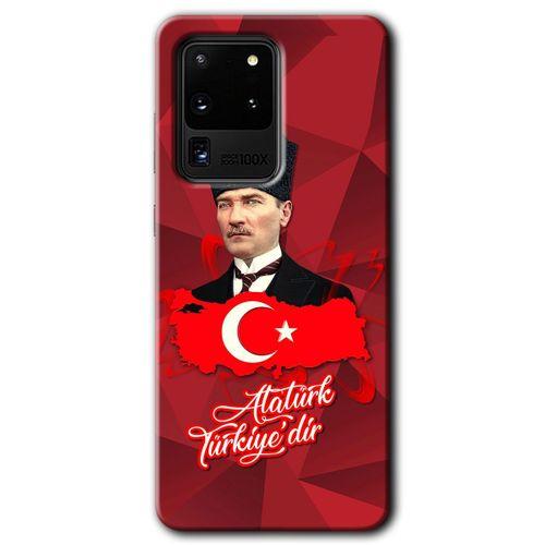 Galaxy S20 Ultra Kılıf HD Desen Baskılı Arka Kapak - Atatürkiye
