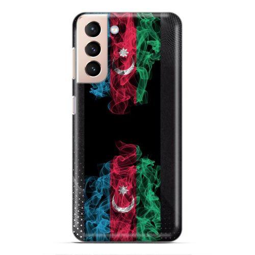 Samsung Galaxy S21 FE Uyumlu Kılıf Azarbaijan (5) Koruma Kabı Azeri Bayrak İllustre