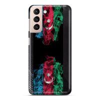 Samsung Galaxy S21 FE Uyumlu Kılıf Azarbaijan (5) Koruma Kabı Azeri Bayrak İllustre