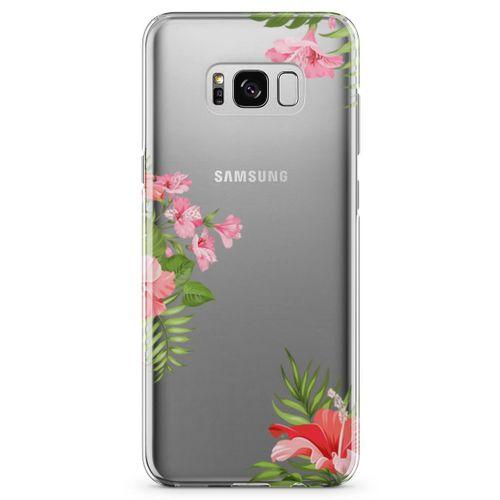 Samsung Galaxy S8 Plus Kılıf Apocynaceae Arka Kapak Koruma Desenli Full Koruyucu