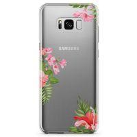 Samsung Galaxy S8 Plus Kılıf Apocynaceae Arka Kapak Koruma Desenli Full Koruyucu