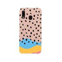 Samsung A20 Shein Puantiye Premium Silikonlu Pembe Telefon Kılıfı