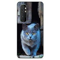 Lopard Xiaomi Mi Note 10 Lite Uyumlu Kılıf Kediler (48) Bumper Kılıf Duman