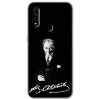 OPPO Oppo A31 Kılıf HD Desen Baskılı Arka Kapak - Atatürk İmza
