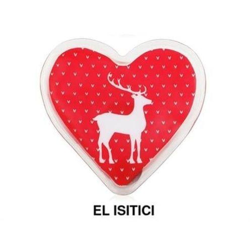 Kalpli Geyikli Cep Sobası,El Isıtıcı,Sıcak Su Torbası Pvc  9Cm