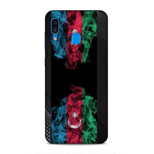 Samsung Galaxy A30 Uyumlu Kılıf Azarbaijan (5) Koruma Kabı Azeri Bayrak İllustre