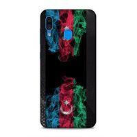 Samsung Galaxy A30 Uyumlu Kılıf Azarbaijan (5) Koruma Kabı Azeri Bayrak İllustre
