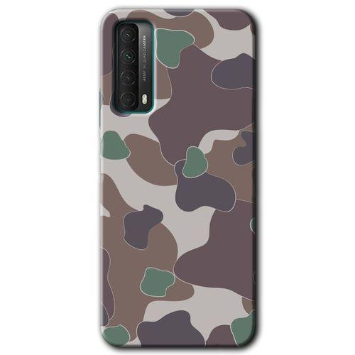 Huawei P Smart 2021 Kılıf Baskılı Kapak - Flamingo + 5D Tam Kaplayan Cam