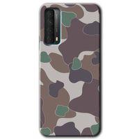 Huawei P Smart 2021 Kılıf Baskılı Kapak - Kamuflaj 11 +Tam Kaplayan Mat Seramik
