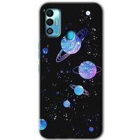 Potkal Hediye Fabrikası Tecno Spark 7T Kılıf HD Desen Baskılı Arka Kapak - Samanyolu Galaksi