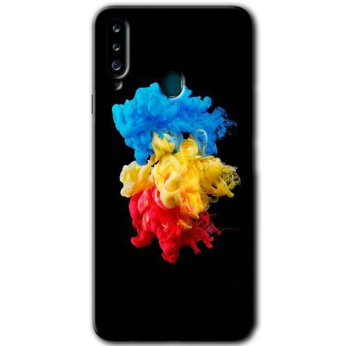 Samsung Galaxy A20s Kılıf Baskılı Kapak - Black 1 +Tam Ekran Koruyucu