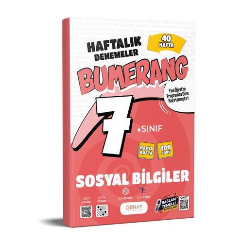 7. Sınıf Sosyal Bilgiler Bumerang Haftalık Denemeler Günay Yayınları
