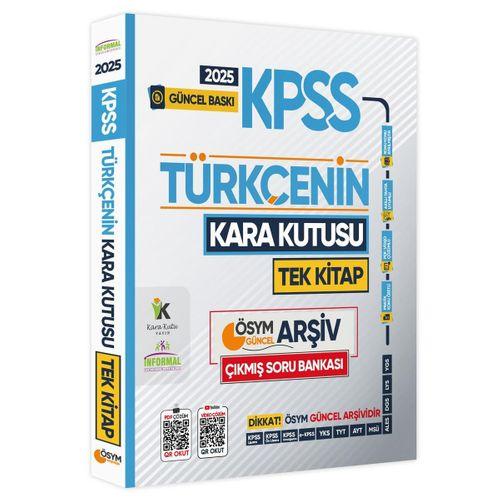 2025 KPSS Kara Kutu Türkçe TEK KİTAP ÖSYM ARŞİV Çıkmış Soru  Bankası Konu Özetli Video/PDF Çözümlü