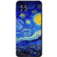 Samsung Galaxy M22 HD Baskılı Kılıf + 9D Tam Ekran Koruyucu - Starry Night