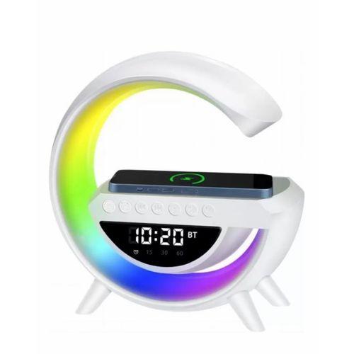 Kablosuz Şarjlı Bluetooth Hoparlör Rgb Işık Gece Lambası Dijital Saat