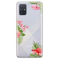 Samsung Galaxy A71 Kılıf Apocynaceae Arka Kapak Koruma Desenli Full Koruyucu