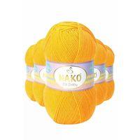 5 Adet Elite Baby El Örgü İpi Tüylenmeyen Bebek Yünü Koyu Sarı 4674