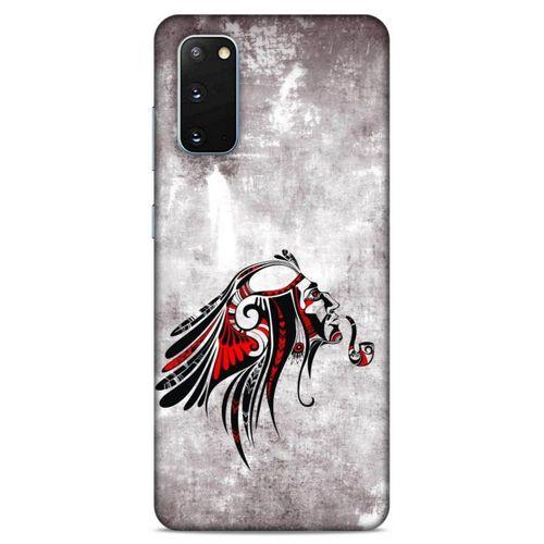 Lopard Samsung Galaxy S20 Uyumlu Kılıf Tattoo's (43) Thin Fit Kılıf Pipolu Kızılderili