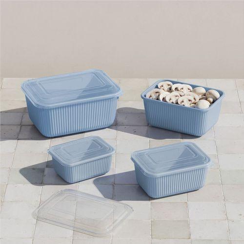Sızdırmaz Dikdörtgen Saklama Kabı Seti (600/1100/1800/3000 ml)