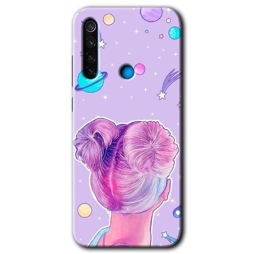 Potkal Hediye Fabrikası Xiaomi Redmi Note 8T Kılıf HD Desen Baskılı Arka Kapak - Uzaylı Kız