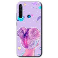 Potkal Hediye Fabrikası Xiaomi Redmi Note 8T Kılıf HD Desen Baskılı Arka Kapak - Uzaylı Kız