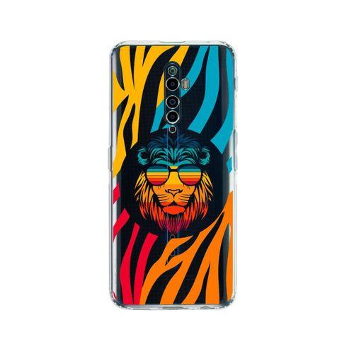 Oppo Reno 2Z Color Leon Tasarımlı Premium Şeffaf Silikon Kılıf